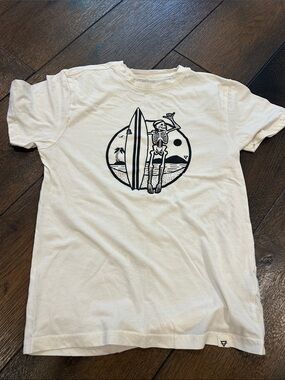 Kids White Surf Skeleton Graphic Tee